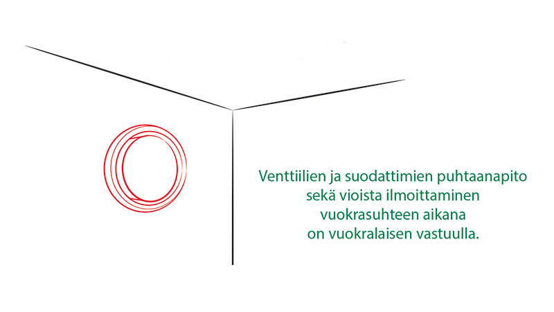 Koneellisen ilmanvaihdon poistoilmaventtiili