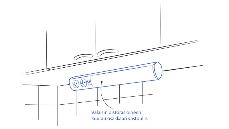 Keittiön kiinteä valaisin