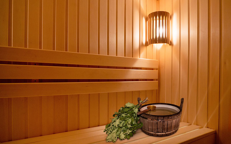 Korjattu sauna lauteineen